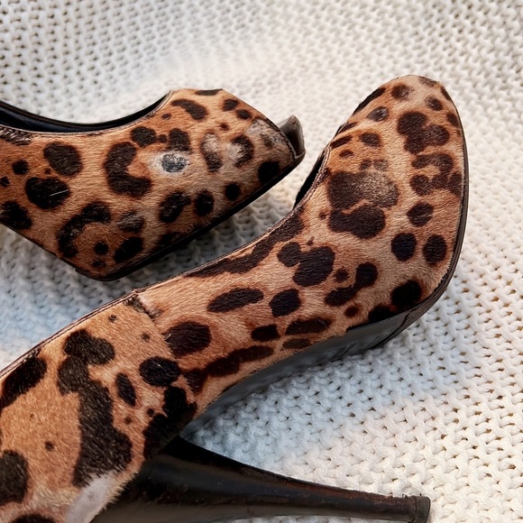 Fendi Ponyhair Peep-toe Pumps - Picture 6 of 7